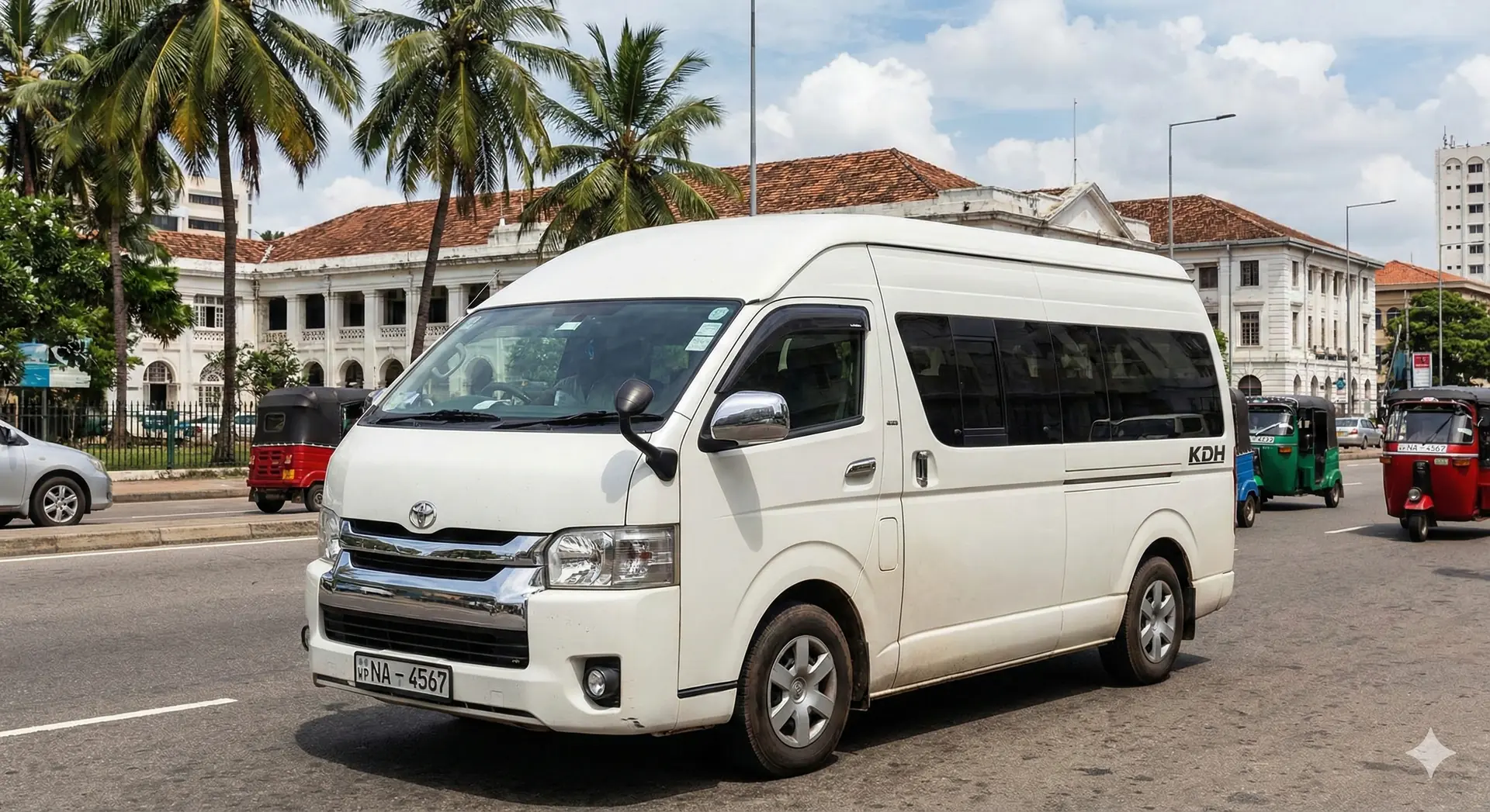 Interterm transport van in Kandy for trekking tours
